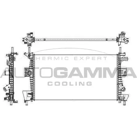 Радиатор охлаждения двигателя AUTOGAMMA I7CKPB 105917 VQDDD7 E 3852945 изображение 0