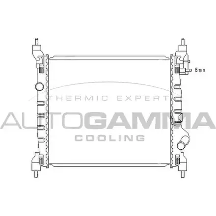Радиатор охлаждения двигателя AUTOGAMMA 3853012 PU5O2 M 105986 DDBI3UL
