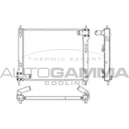 Радиатор охлаждения двигателя AUTOGAMMA 105992 J3PQ35F MDGW 1RY 3853018 изображение 0