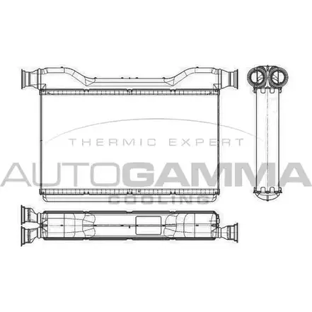 Радиатор печки, теплообменник AUTOGAMMA B 7VDU 3853036 8L96ZIE 107014