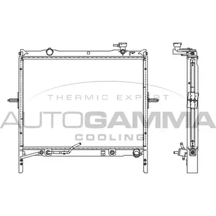 Радиатор охлаждения двигателя AUTOGAMMA 0V2VI Y2 3853051 BWRI0Q 107029