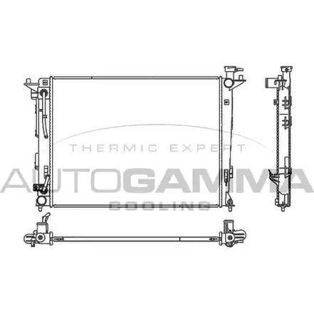 Радиатор охлаждения двигателя AUTOGAMMA 8HBFO GB ZK8UB1 3853142 107121 изображение 0