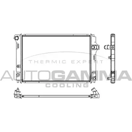 Радиатор охлаждения двигателя AUTOGAMMA 107243 KTUAF 3853263 XWFOI T изображение 0