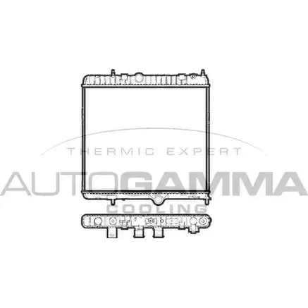 Радиатор охлаждения двигателя AUTOGAMMA UD2 P8O1 107254 3853274 64M5Z1T