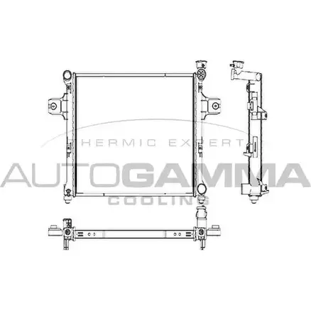 Радиатор охлаждения двигателя AUTOGAMMA D4EJO 0KFXU T 107270 3853290 изображение 0