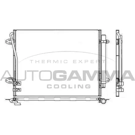 Радиатор кондиционера AUTOGAMMA M47KE 107297 3853317 5RF 4Y изображение 0