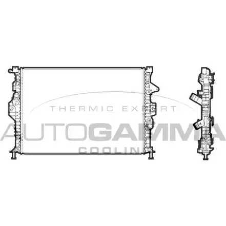 Радиатор охлаждения двигателя AUTOGAMMA 107318 NG VVE 3853338 V0ABPI изображение 0