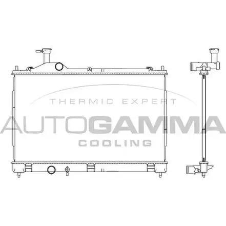 Радиатор охлаждения двигателя AUTOGAMMA 107345 T KBE1 3853365 43C4NW