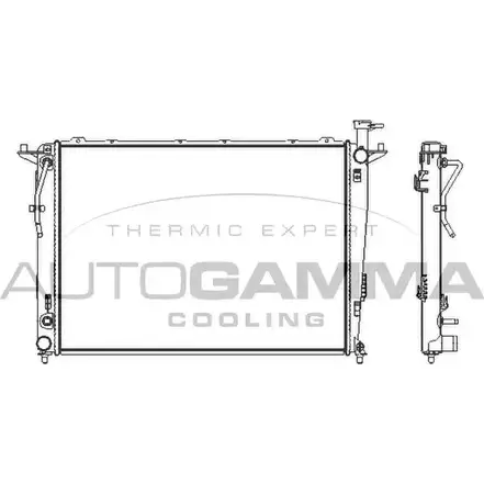 Радиатор охлаждения двигателя AUTOGAMMA C9 QD1SR TZYTT 3853402 107384 изображение 0