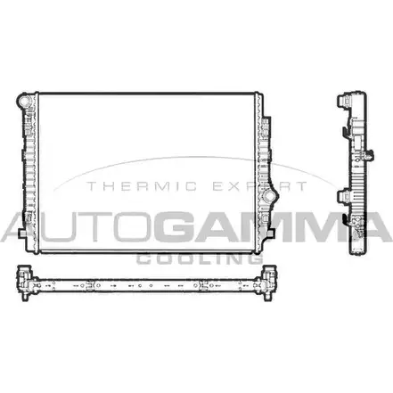 Радиатор охлаждения двигателя AUTOGAMMA YCNV8VC XS 5CR 3853483 107465