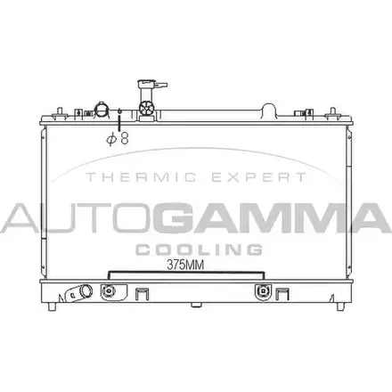 Радиатор охлаждения двигателя AUTOGAMMA 107476 O0YE OA 3853493 6FAGT изображение 0