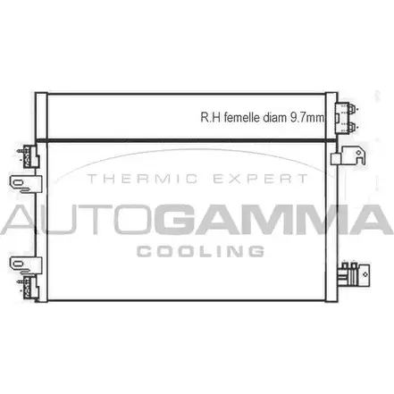 Радиатор кондиционера AUTOGAMMA G5UHF97 107492 3853509 FTK66 0T изображение 0