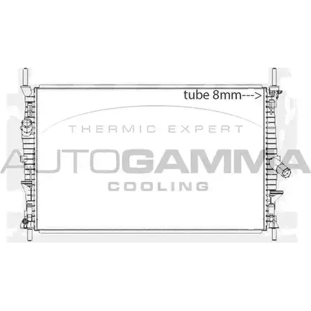 Радиатор охлаждения двигателя AUTOGAMMA 0CZ0L 107593 3853609 RKZM 5S