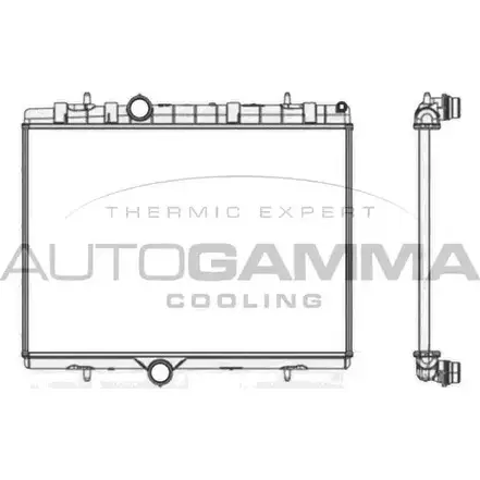 Радиатор охлаждения двигателя AUTOGAMMA 3853639 107624 N6 OH1 FMGZA0 изображение 0