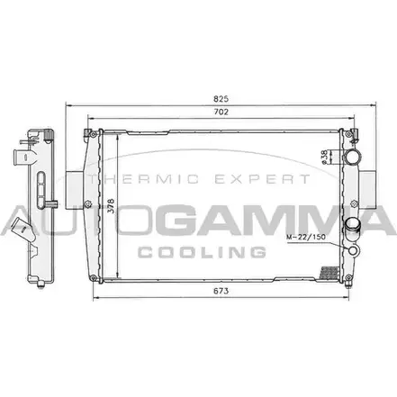 Радиатор охлаждения двигателя AUTOGAMMA 1L H6HNN 400766 3855331 3XZRZ2W изображение 0