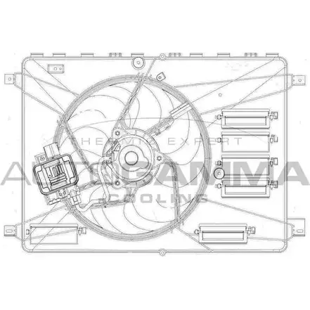 Вентилятор радиатора двигателя AUTOGAMMA XD2Z0AL 3856128 GA200910 V8 BO0RO изображение 0