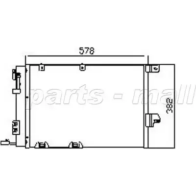 Радиатор кондиционера PARTS-MALL 7KRGJ C0 QAWLP PXNC1-002 3880063 изображение 0