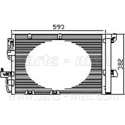 Радиатор кондиционера PARTS-MALL HRE99E G DUKEJG 3880065 PXNC1-004 изображение 0