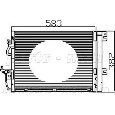 Радиатор кондиционера PARTS-MALL PXNC1-008 V 03YNT 3880068 OLOAAYG изображение 0