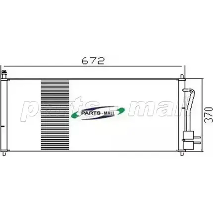 Радиатор кондиционера PARTS-MALL R53VB 3880080 XBEX 3DD PXNC2-004 изображение 0
