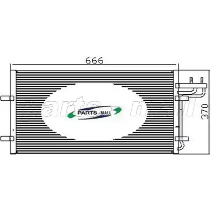 Радиатор кондиционера PARTS-MALL EDK5O2 PXNC2-005 3880081 N6T3 9 изображение 0