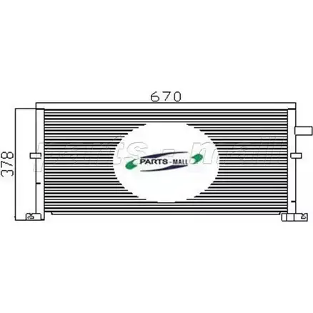 Радиатор кондиционера PARTS-MALL K0MZD6O PXNC2-015 3880089 F27 BW изображение 0