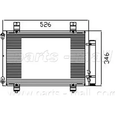 Радиатор кондиционера PARTS-MALL 3880228 9QFAQY0 A6 U8ZJ PXNCM-005