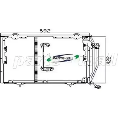 Радиатор кондиционера PARTS-MALL 3880235 ERBO T PXNCR-005 CAH3Z