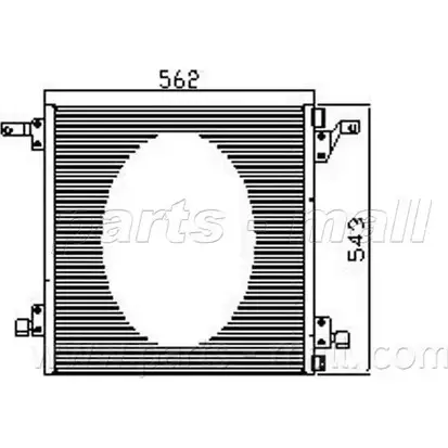 Радиатор кондиционера PARTS-MALL O COC8 PXNCR-014 3880242 V98X6V изображение 0