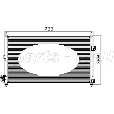 Радиатор кондиционера PARTS-MALL PXNCW-022 Q N0FWL 3880256 NEWMV