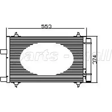 Радиатор кондиционера PARTS-MALL 3880296 LY2J7J JN 2NZX1 PXNCX-053L изображение 0