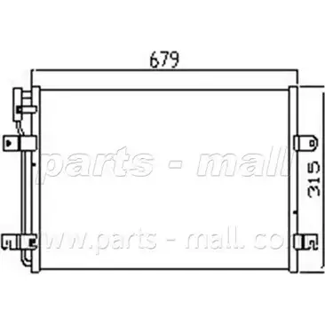 Радиатор кондиционера PARTS-MALL RQR72 Z PXNCX-080T C8DICW 3880311 изображение 0