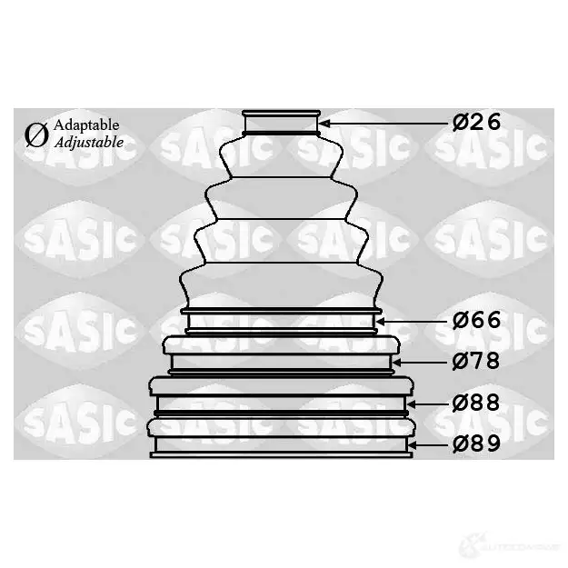 Пыльник шруса SASIC 3660872370709 UQ 76VXJ 1900001 2132065