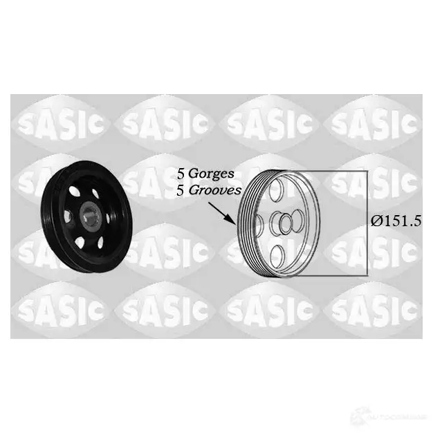 Шкив коленвала SASIC 2156070 9M QSQS2 3660872445704 2132469 изображение 0