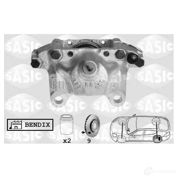 Тормозной суппорт SASIC 3660872339430 Z8ZD H SCA6084 2141253