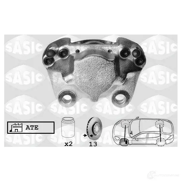 Тормозной суппорт SASIC B3 V8Q 2141350 SCA6592 3660872352934