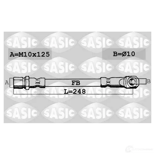 Тормозной шланг SASIC 2141017 SBH6286 T YTSXU5 3660872335609 изображение 0