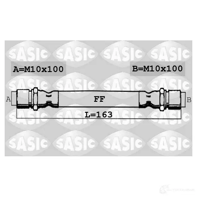 Тормозной шланг SASIC 3660872336576 08 GG93 2141080 SBH6384 изображение 0