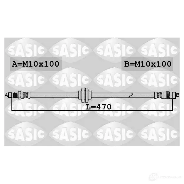 Тормозной шланг SASIC 6604042 1437760182 2X V8C изображение 0