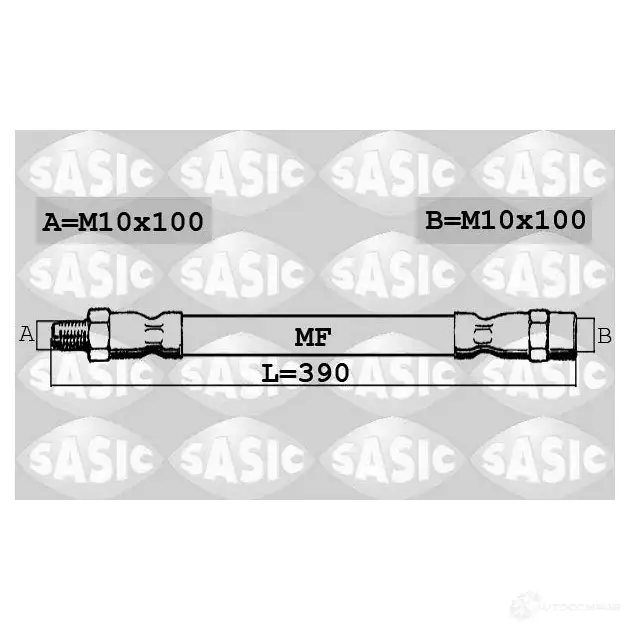 Тормозной шланг SASIC SBH6388 57420912 5R Q9NOE 3660872336613 изображение 0