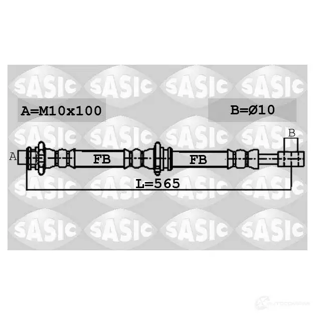 Тормозной шланг SASIC 2137534 6606155 3660872436092 NK2 9IG изображение 0