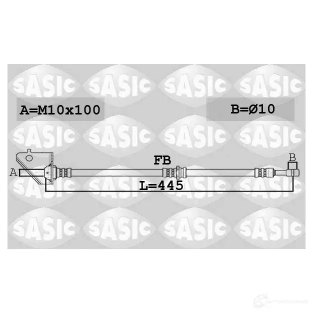 Тормозной шланг SASIC 6606135 3660872437655 2137516 N7 B3KD