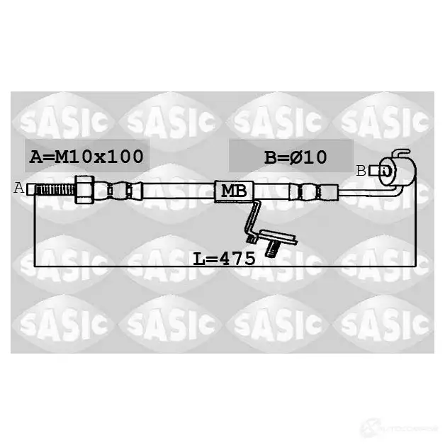 Тормозной шланг SASIC 2141036 3660872335937 SBH6320 6H Y7ASD изображение 0