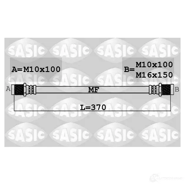 Тормозной шланг SASIC AEY2 7R 2137607 6606239 3660872436900 изображение 0