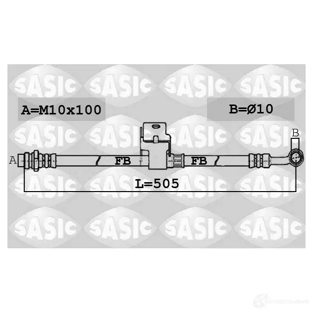 Тормозной шланг SASIC 2137543 4I4 F9ST 3660872436184 6606165