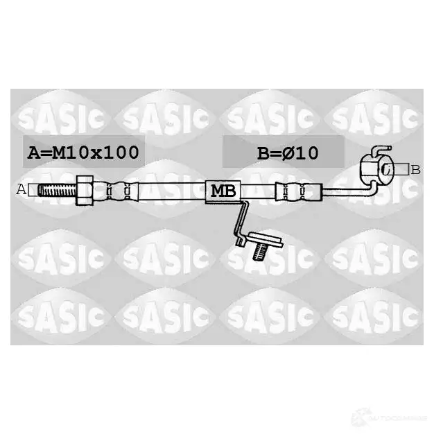 Тормозной шланг SASIC 3660872335999 2141041 SBH6326 IJT9N X изображение 0