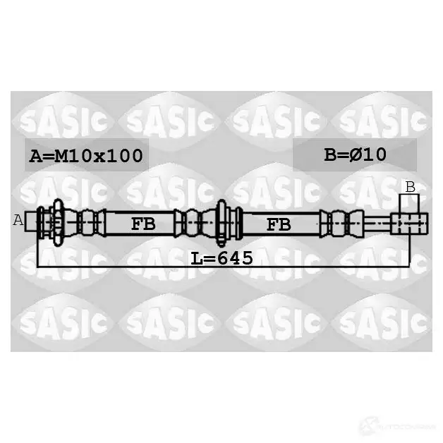 Тормозной шланг SASIC 6606158 2137536 3660872436115 AZP4 7J