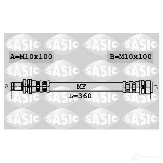 Тормозной шланг SASIC 3660872435491 2137343 VBM RH7 6600048