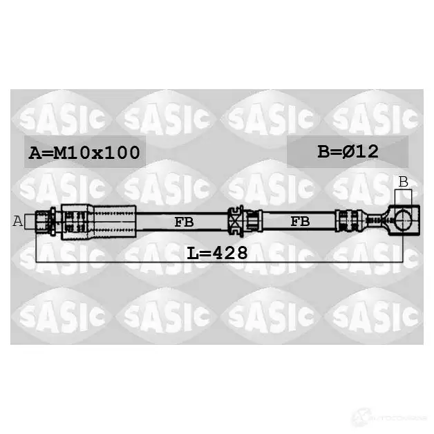 Тормозной шланг SASIC 6606083 3660872390080 BV 4G34 2137471