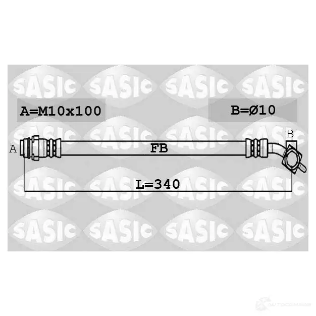 Тормозной шланг SASIC 6606220 2137590 84Q9L X 3660872436672